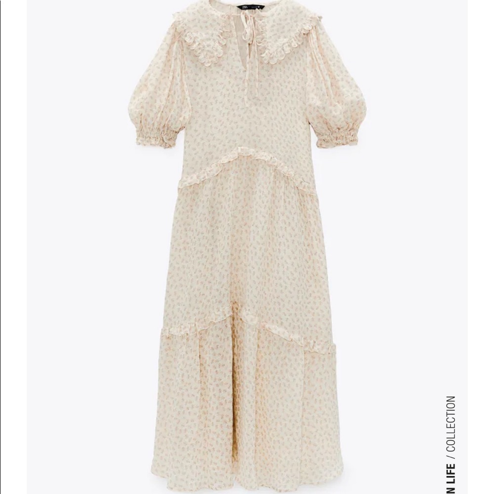 Floral print gauze maxi dress_9